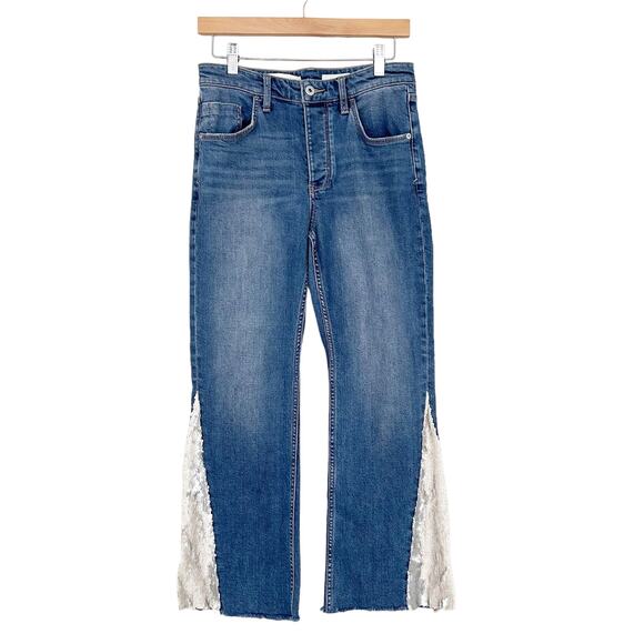 Pilcro and the Letterpress Sequin Detail Flare Jeans Sz 27 - Picture 1 of 6